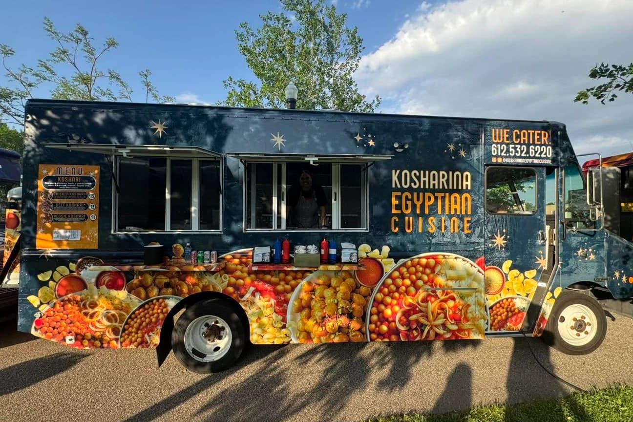 A taco stand serving customers